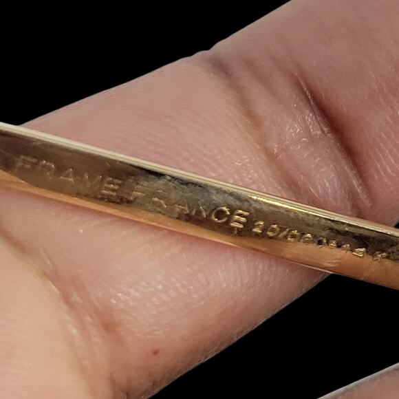 Frame France Heptagon 14K Eye Glasses Vintage Metal Wire Gold Stamped Eyeglasses - Picture 13 of 15